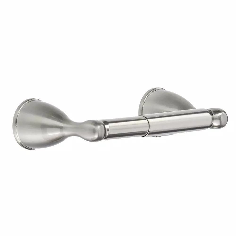 Glacier Bay Builders Double Post Toilet Paper Holder, Brushed Nickel