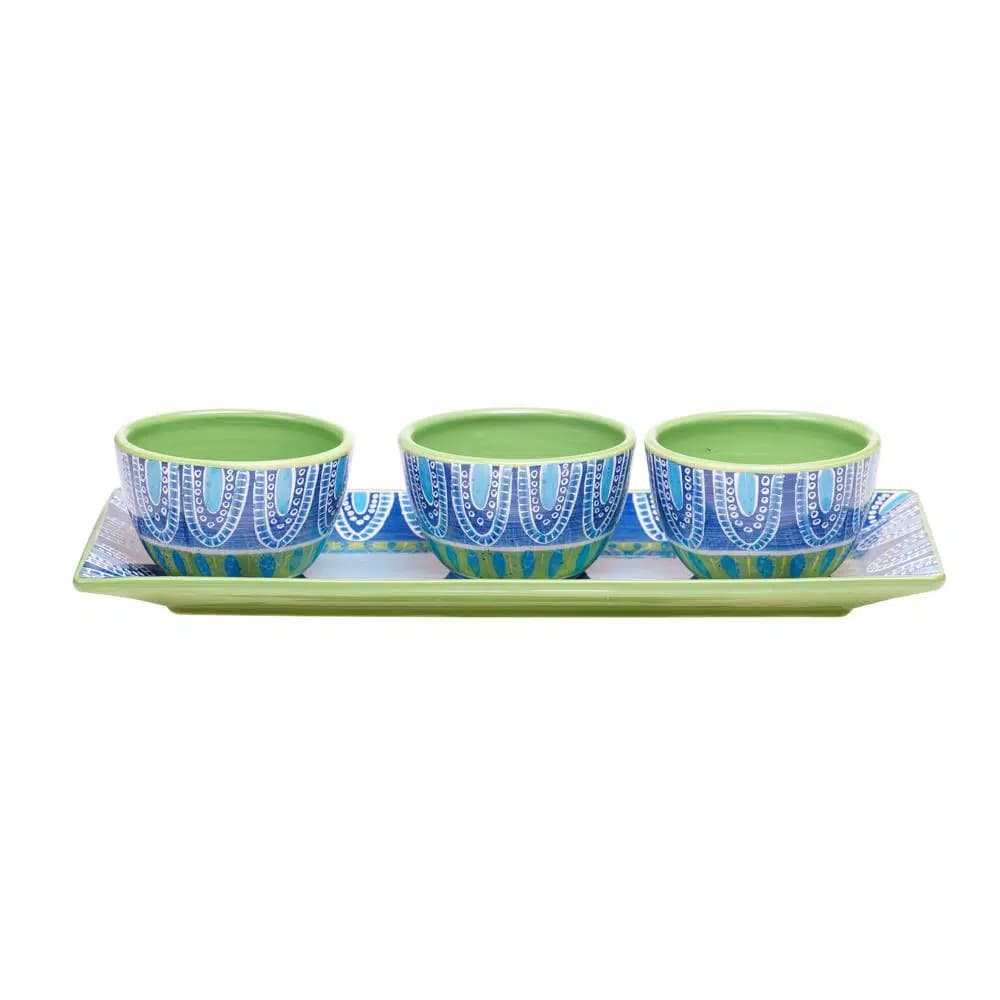 Certified International The Tapas Collection 4-Piece Earthenware Serving Set