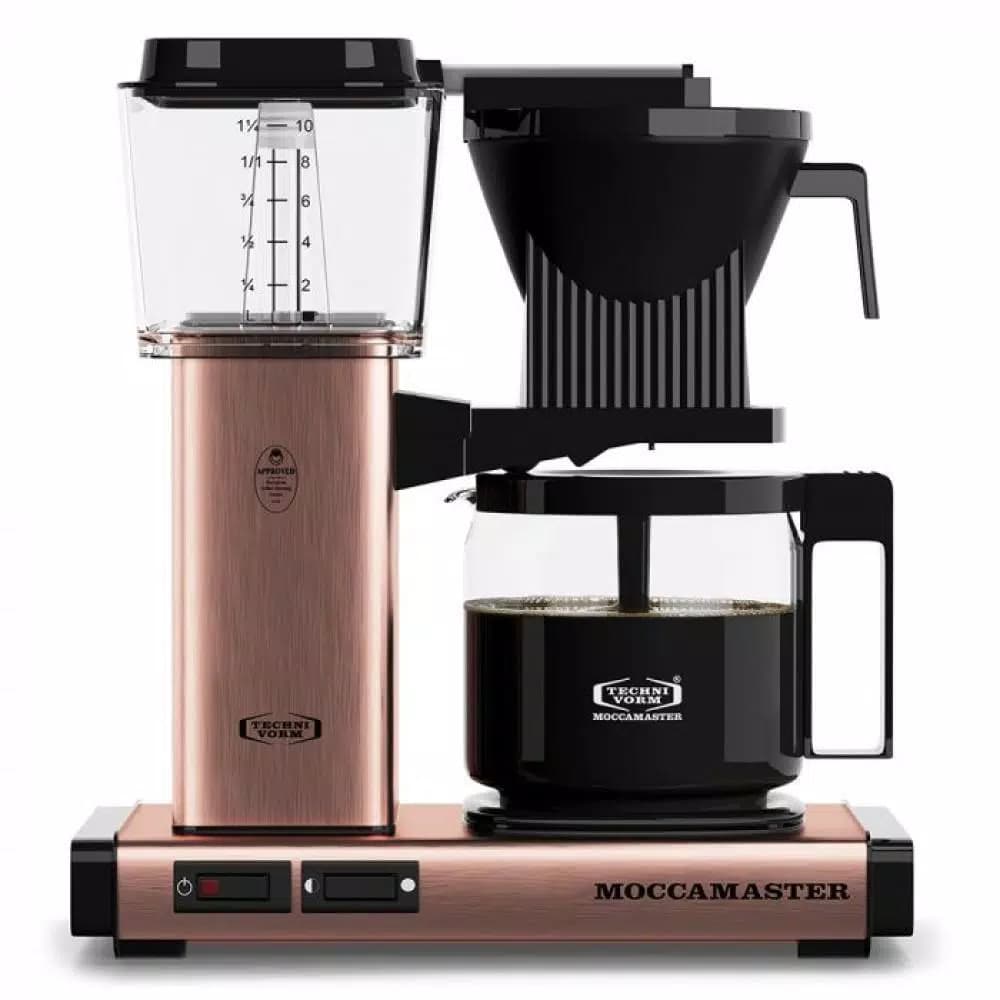 Moccamaster KBG 10-Cup Copper Drip Coffee Maker, 40 oz. Glass Carafe