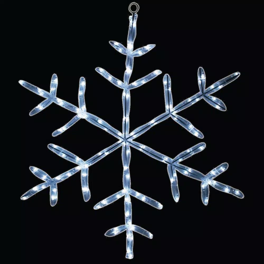 Unbranded Brite Star 18 in. 90-Light LED Snowflake Specialty Light, Pure White
