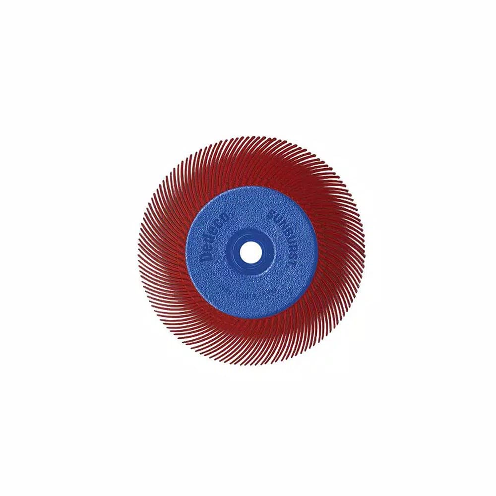 Dedeco Sunburst 6 in. TC Radial Discs, 220-Grit, 1/2 in. Arbor Polishing Tool