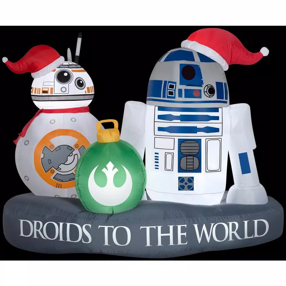 Airblown Star Wars Inflatable Christmas Decoration 5 ft. W R2-D2 & BB-8 Airblown Droids