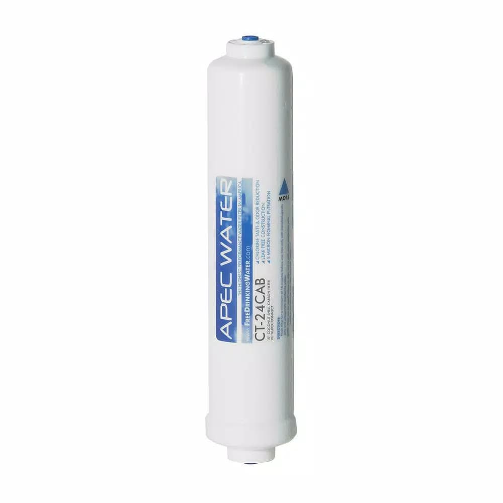 APEC Water Systems APEC Ultimate Series Inline Coconut Shell Carbon Replacement Filter, 1/4 in. Quick Connect