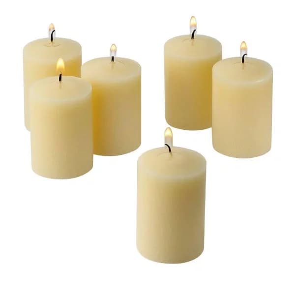 Light In The Dark Ivory Unscented Votive Candles, 15-Hour Burn Time, 36 Pack
