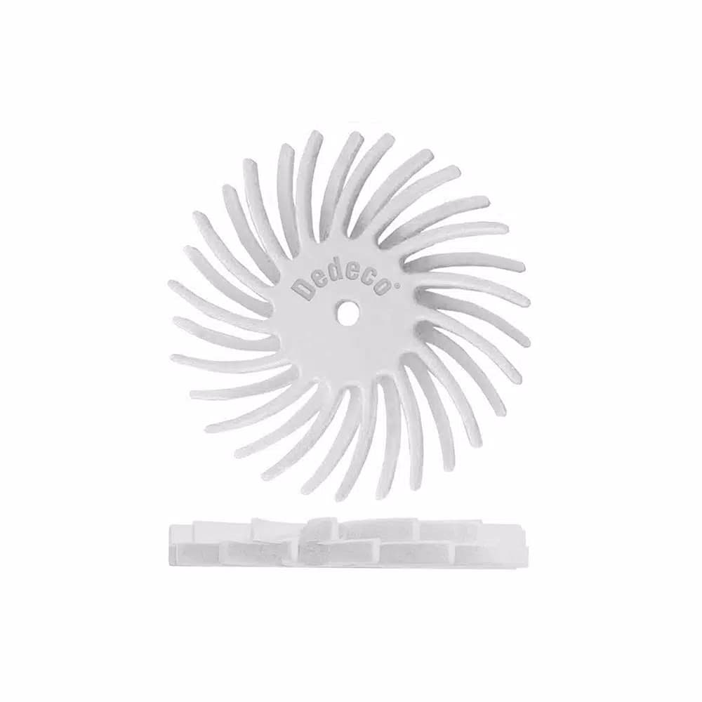 Dedeco Sunburst 120-Grit Medium Dual Radial Discs, 7/8 in. x 1/16 in. Rotary Polishing Tool (12-Pack)