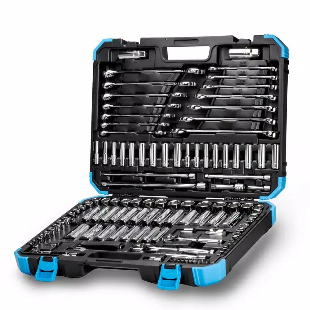 Capri Tools Master Mechanics 128-Piece Professional Hand Tool Set with Impact-Resistant Case