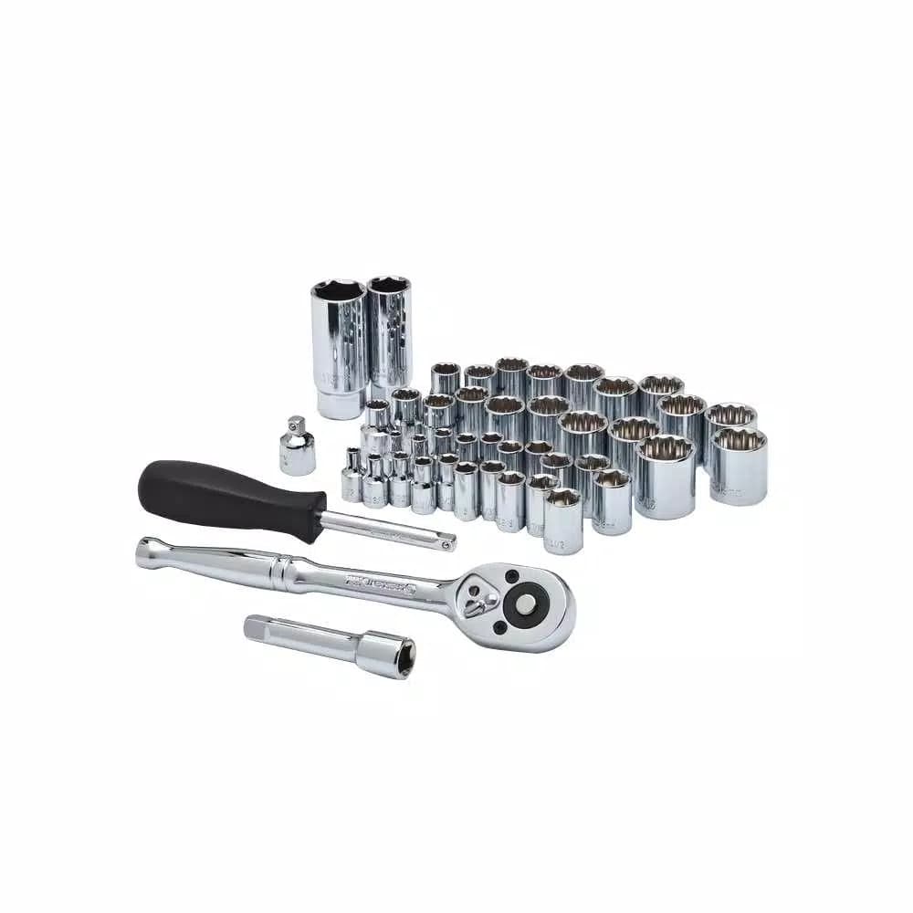 Crescent 45-Piece 1/4 in. and 3/8 in. Drive 6 and 12 Point SAE/Metric Socket Wrench Set