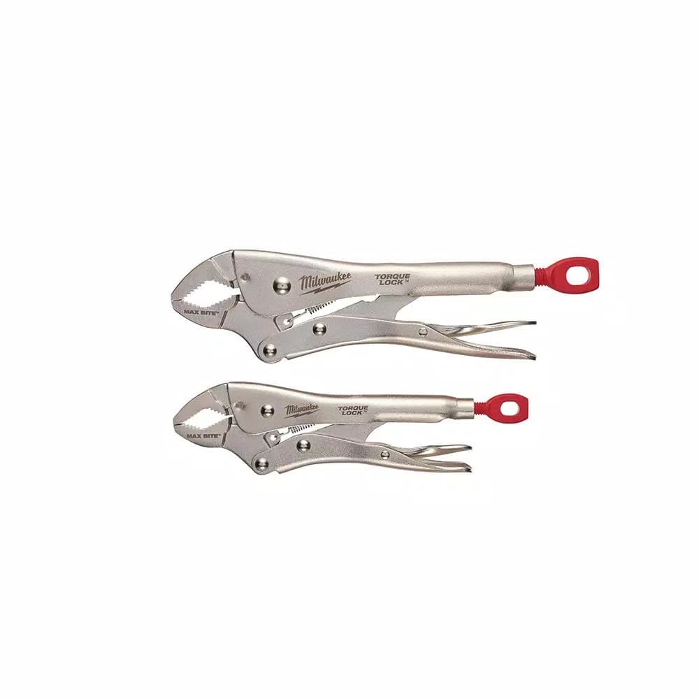 Milwaukee TORQUE LOCK Curved Jaw Locking Pliers Set with MAXBITE, 2-Piece (7 in. and 10 in.)