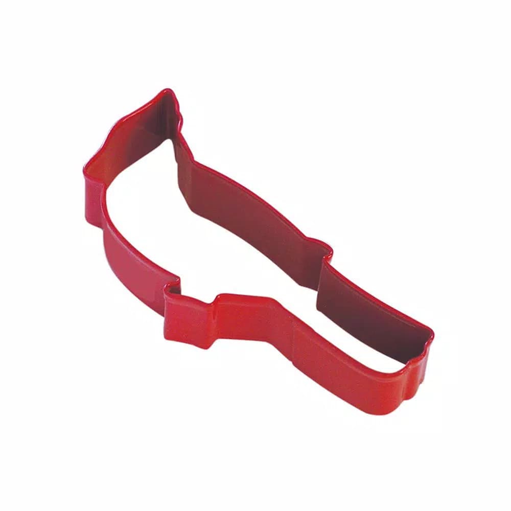 Cybrtrayd-R&M 12-Piece Cardinal Red Polyresin Coated Cookie Cutter Set with Recipe
