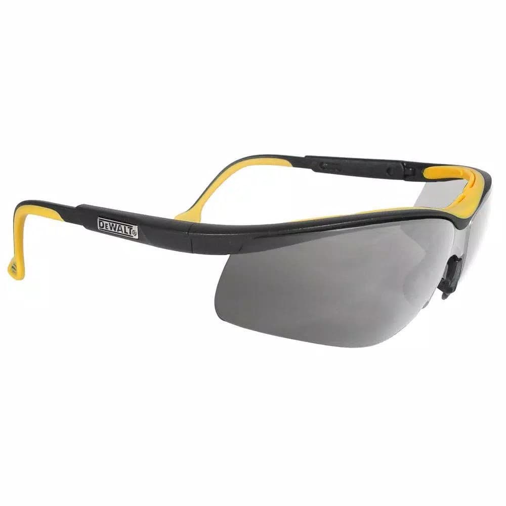 DEWALT DC Dual Injected Rubber Frame Safety Glasses with Silver Mirror Lens