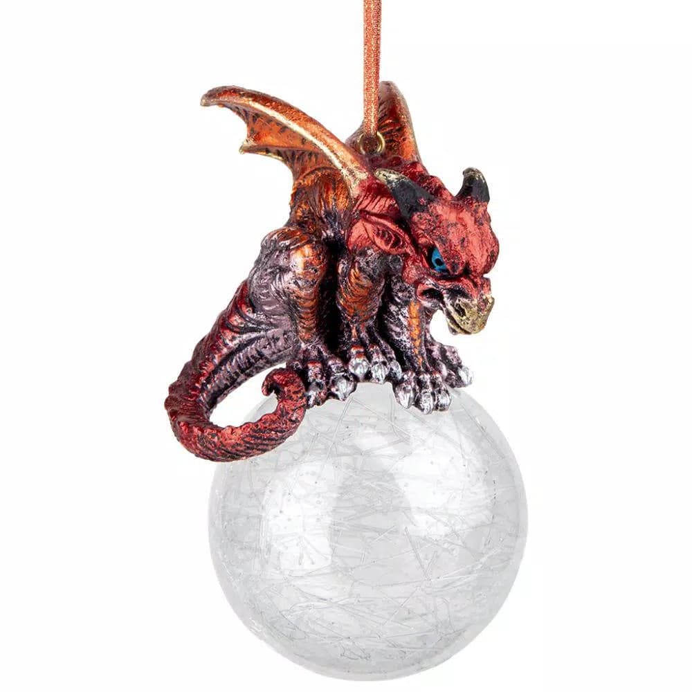 Design Toscano Pensive Percher Dragon 2018 Collectible Holiday Ornament