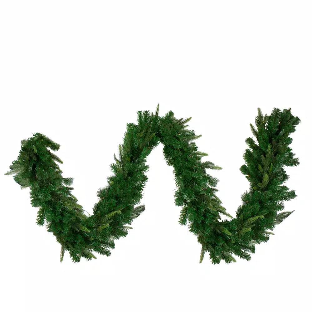 Northlight 9 ft. Roosevelt Fir Pre-lit LED Artificial Christmas Garland with Clear Micro Rice Lights