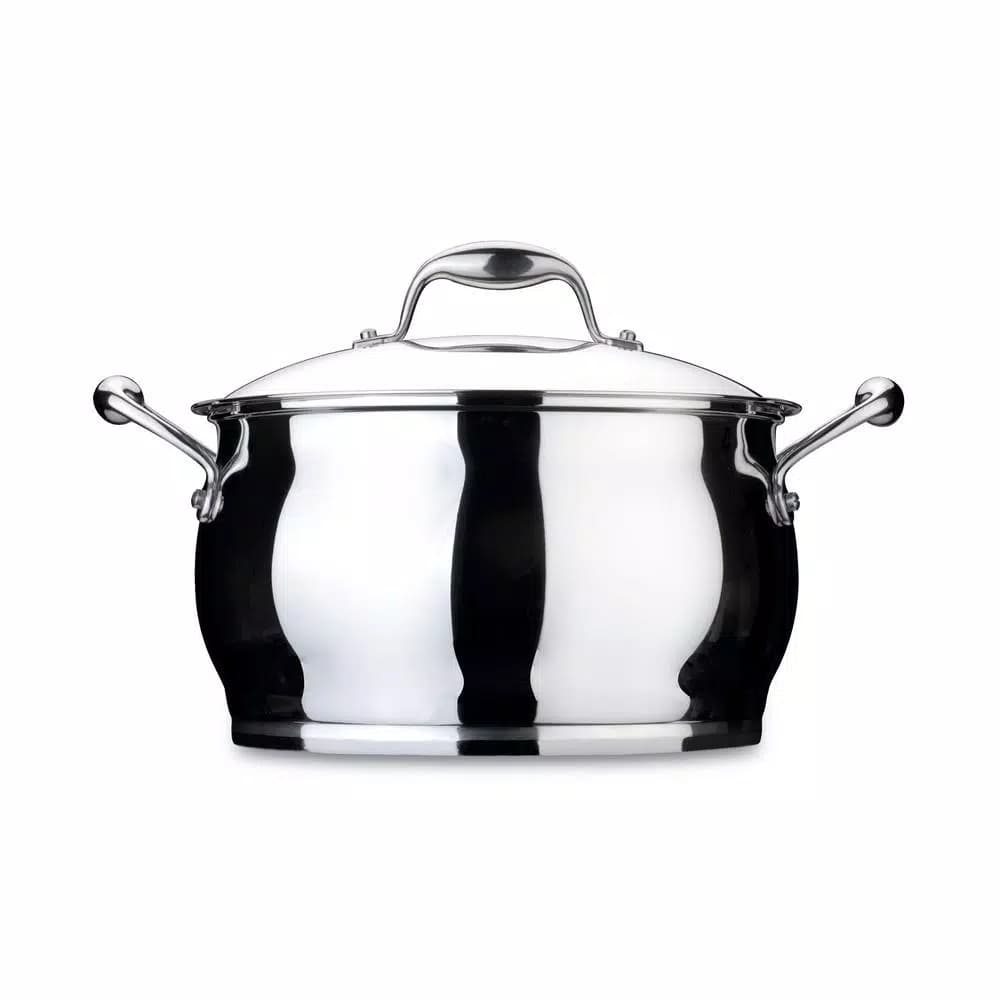 BergHOFF Essentials Zeno 10.6 Qt. Stainless Steel Stock Pot with Glass Lid