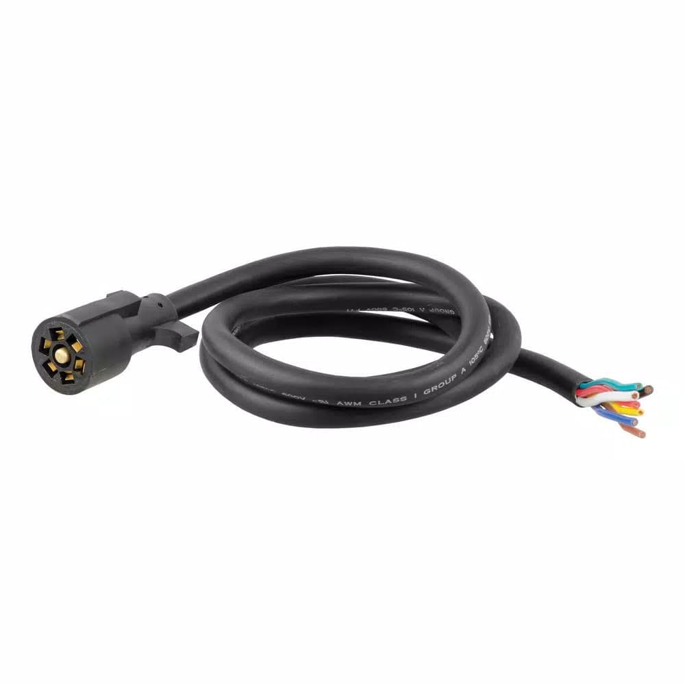 CURT 6' Replacement 7-Way RV Blade Harness - Trailer Side Connector