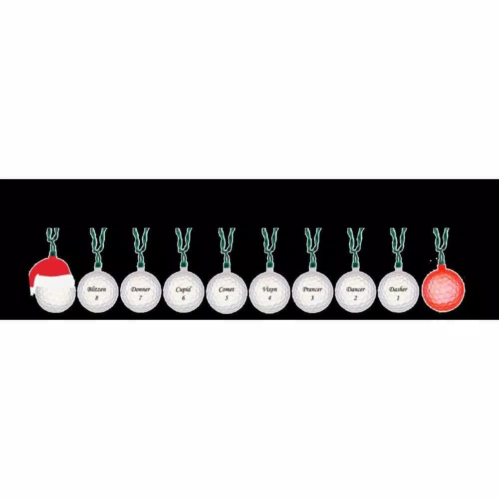 Unbranded 10-Light Santa Hat Golf Ball Specialty Holiday Lights Set
