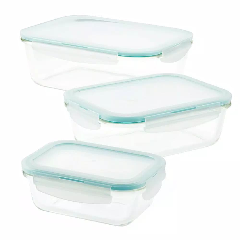 Lock & Lock Purely Better 6-Piece Borosilicate Glass Food Storage Container Set
