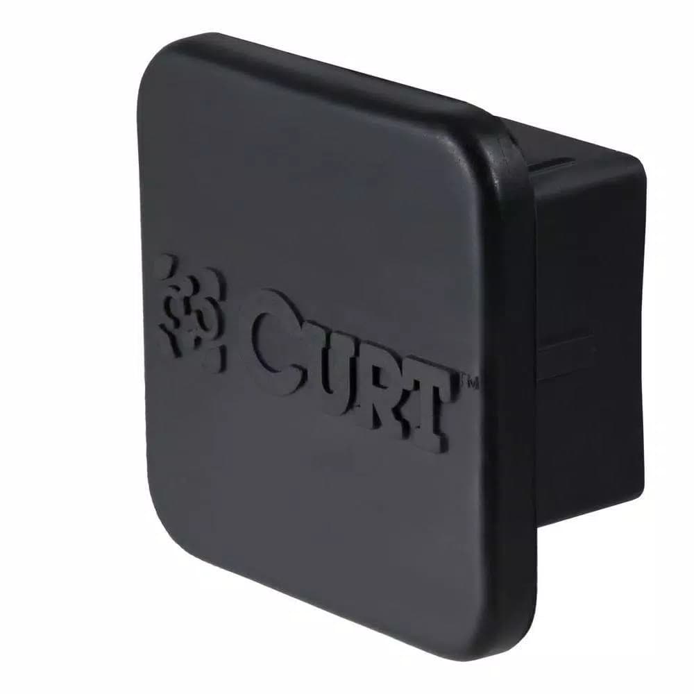 CURT 2" Rubber Trailer Hitch Receiver Tube Cover, Black