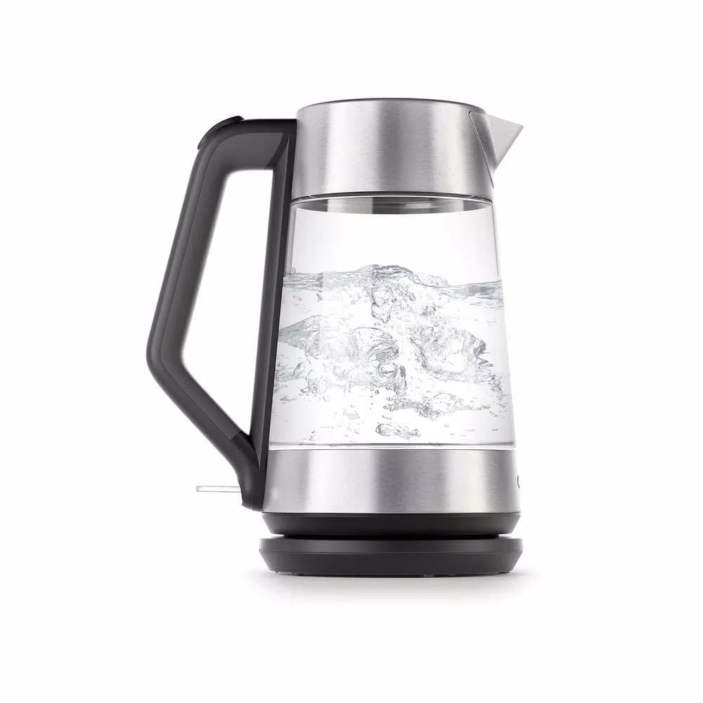 OXO 7.4-Cup Black Stainless Steel Cordless Electric Kettle, 1.75L with Auto Shut-Off