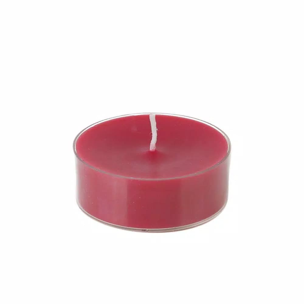 Zest Candle Red Mega Oversized Tealight Candles, 2.25 in. Diameter, 10-Hour Burn Time (12-Pack)