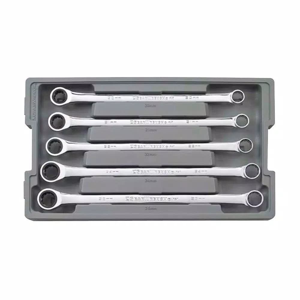 GearWrench 5-Piece GearBox X-Large Metric Double Box End Ratcheting Wrench Set