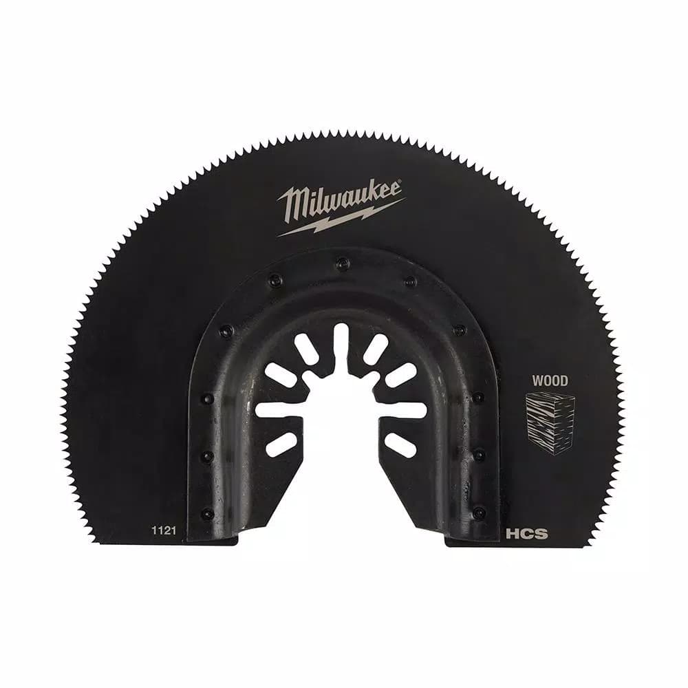 Milwaukee 3-1/2 in. High Carbon Steel Segmented Wood Oscillating Multi-Tool Blade, Universal Fit