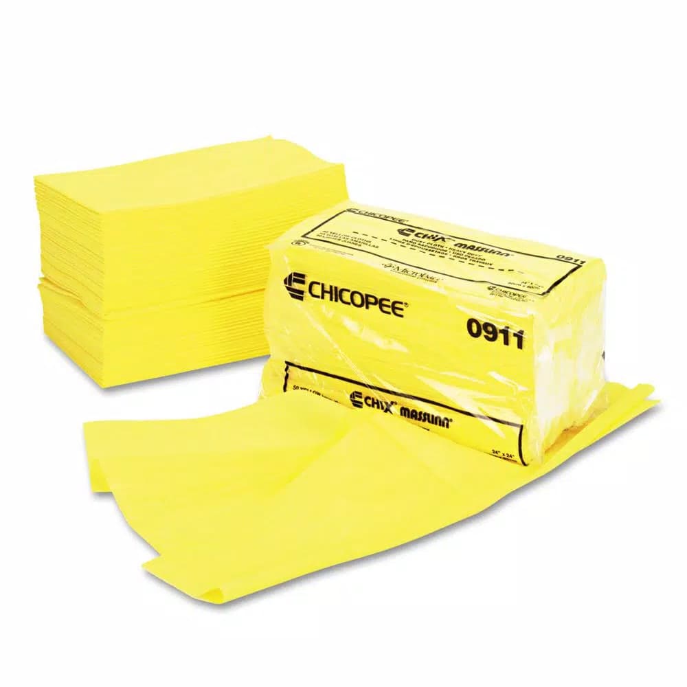 Chix Yellow Masslinn Dust Cloths, 24 in. x 24 in., Mineral-Oil Treated with Microban Antimicrobial Protection (100-Pack)