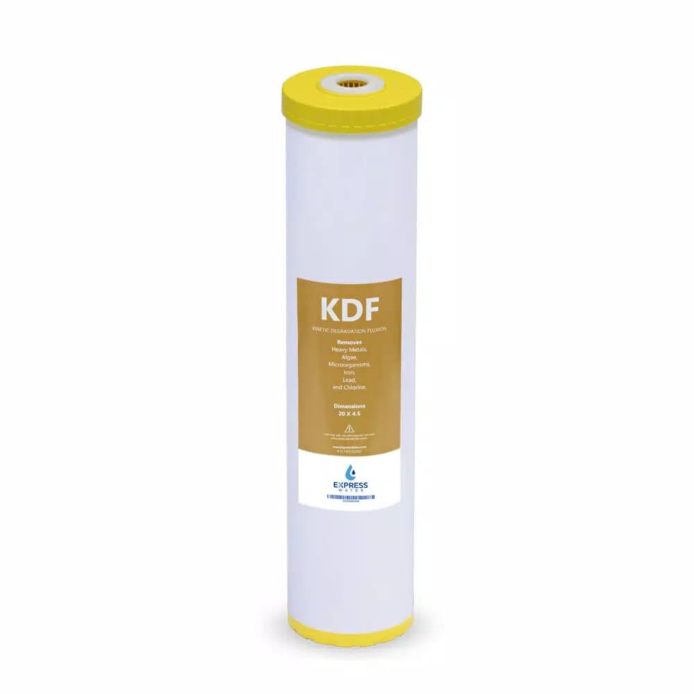 Express Water KDF Whole House Replacement Water Filter, 4.5 x 20 inch, Heavy Metal Removal