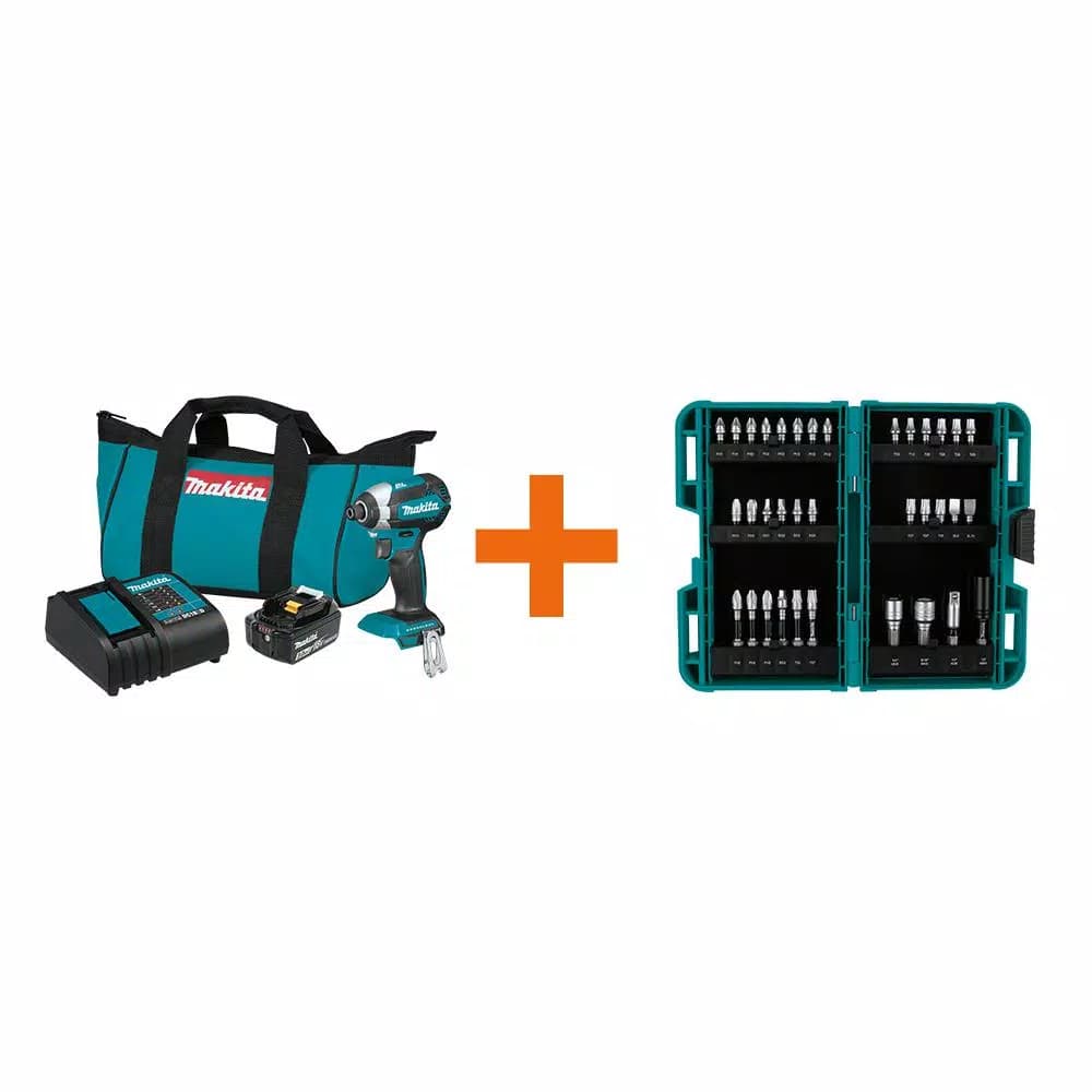 Makita 18V LXT Brushless Cordless Impact Driver Kit (3.0Ah) with 35-Piece Impact XPS Bit Set