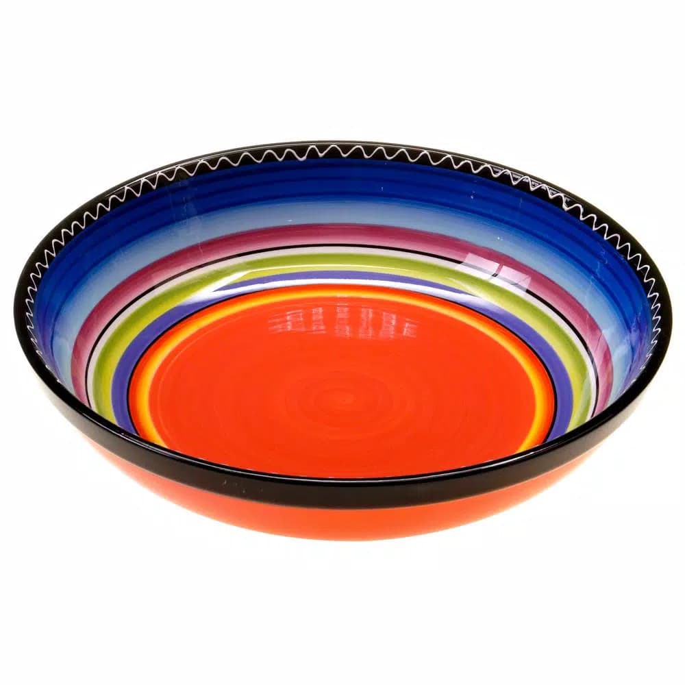 Certified International Tequila Sunrise Earthenware Serving Bowl, Multicolor