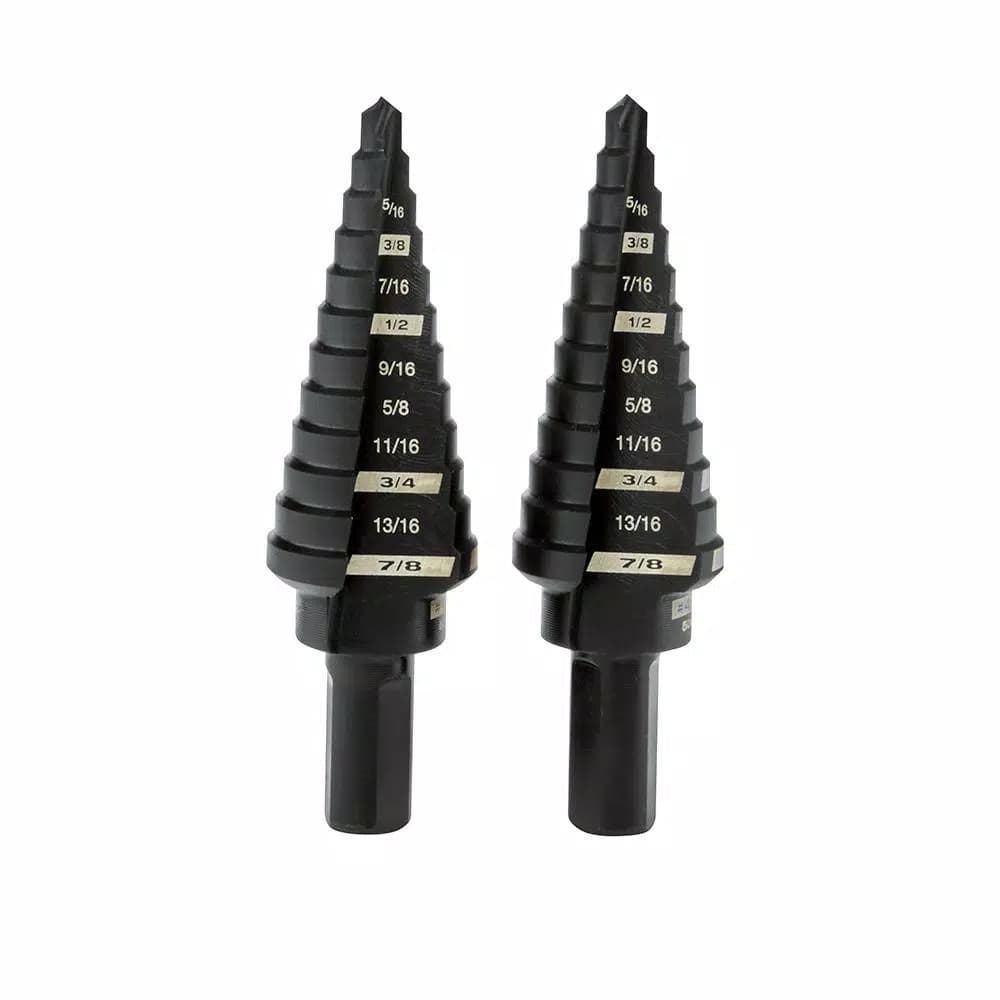 Milwaukee #4 Step Drill Bit, 3/16 in. - 7/8 in. x 1/16 in., 2-Pack