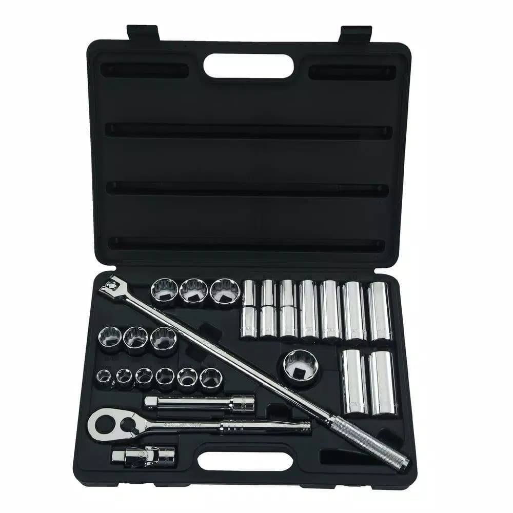 Stanley 26-Piece 1/2 in. Drive SAE Ratchet and Socket Set