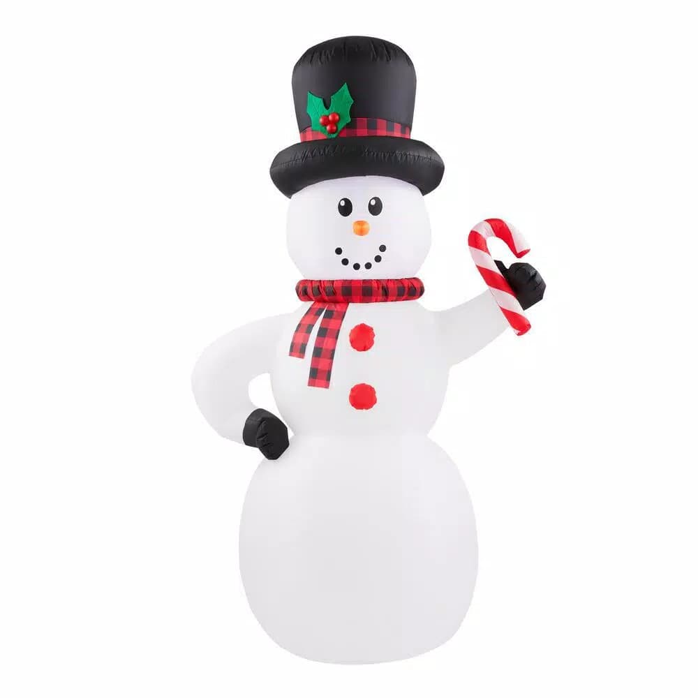 Home Accents Holiday Airblown Inflatables 6.5 ft. Snowman Christmas Yard Decoration with LED Lights