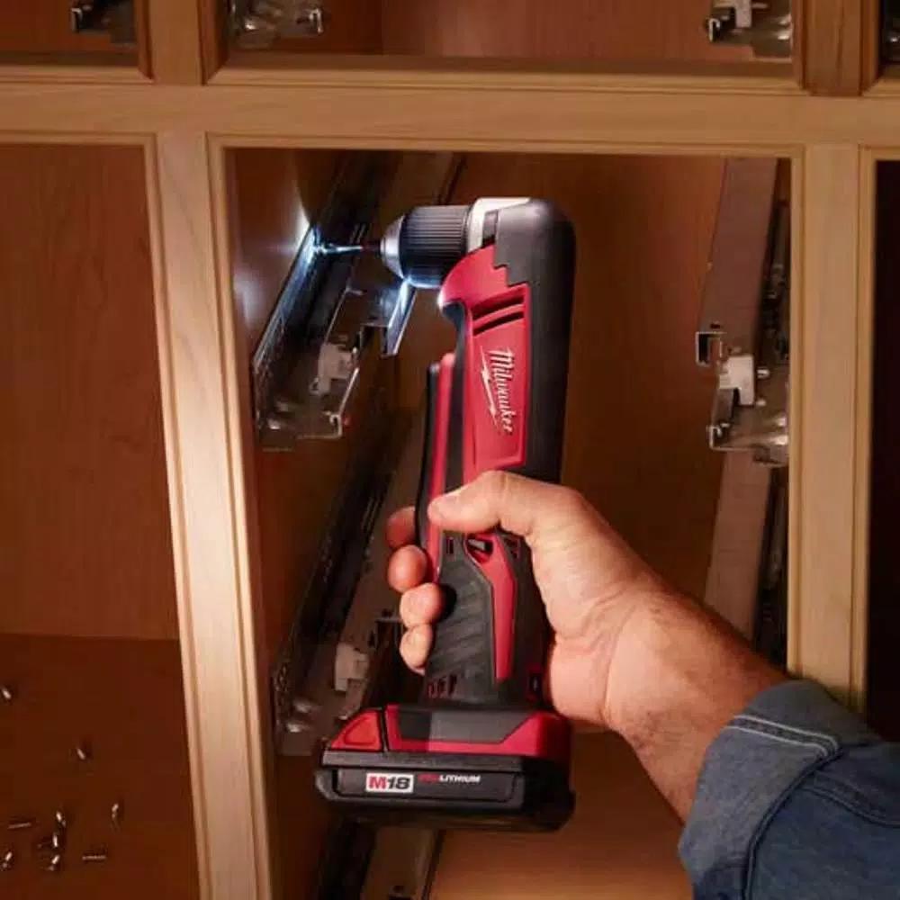 Milwaukee M18 18V Cordless 3/8 in. Right Angle Drill Kit with 5.0 Ah Battery and Charger