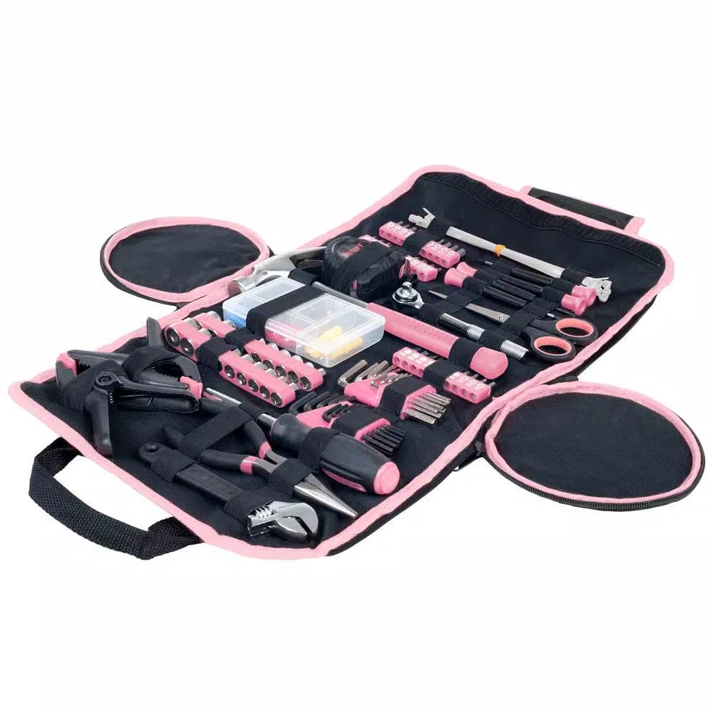 Stalwart 86-Piece Home Tool Kit with Compact Roll Up Organizer Bag