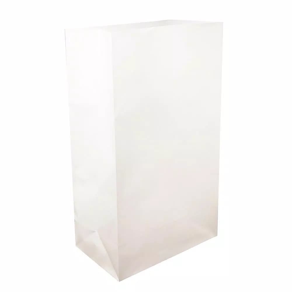 LUMABASE White Paper Luminaria Bags, 100-Count Decorative Walkway Lanterns