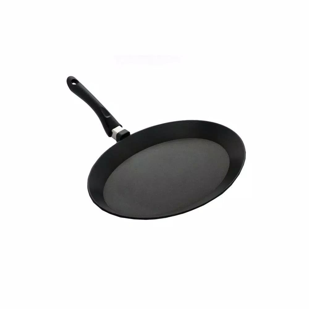 ExcelSteel 11 in. Cast Aluminum Nonstick Oval Frying Pan, Black