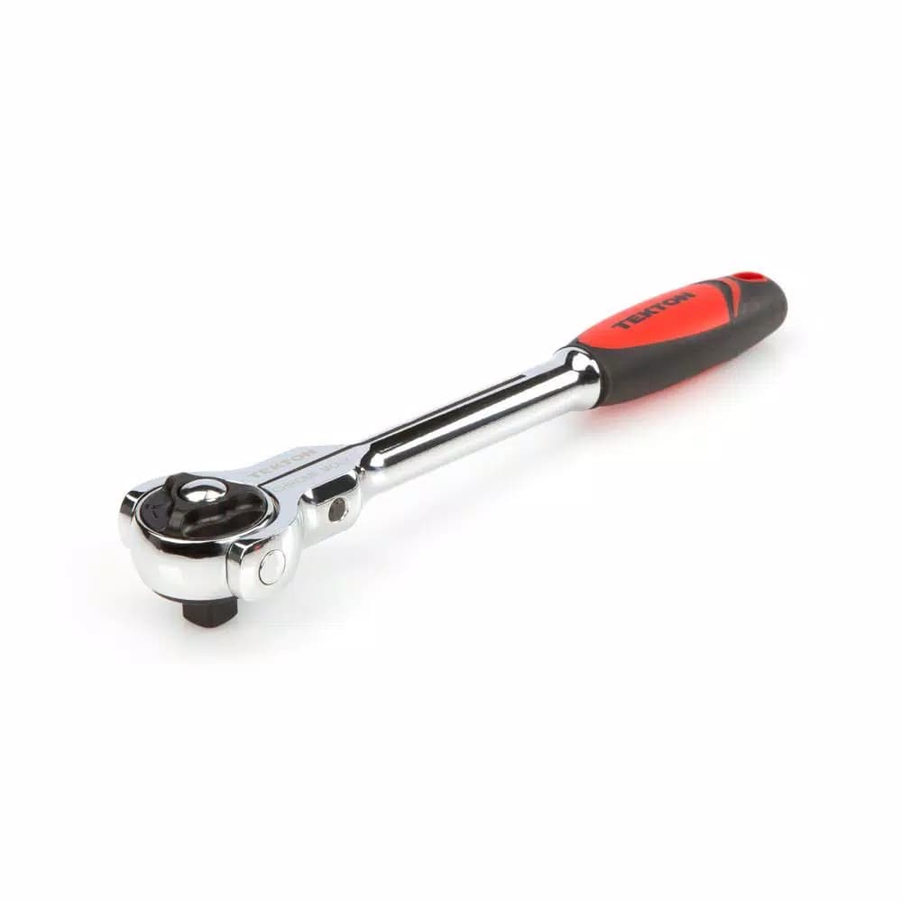 TEKTON 3/8 in. Drive 9 in. Swivel Head Ratchet, 72-Tooth