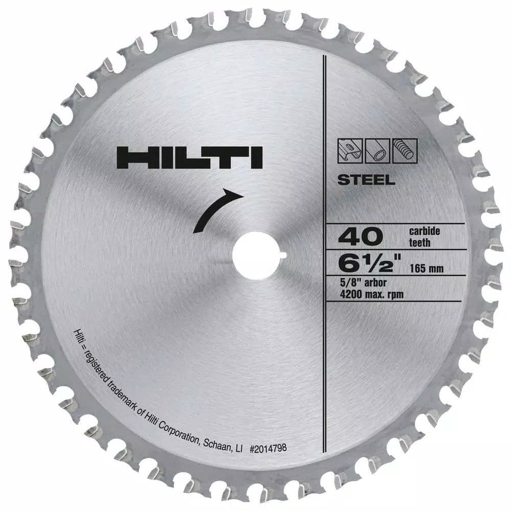 Hilti Z40 A 6-1/2 in. x 5/8 in. Ferrous Metal Circular Saw Blade, 40T