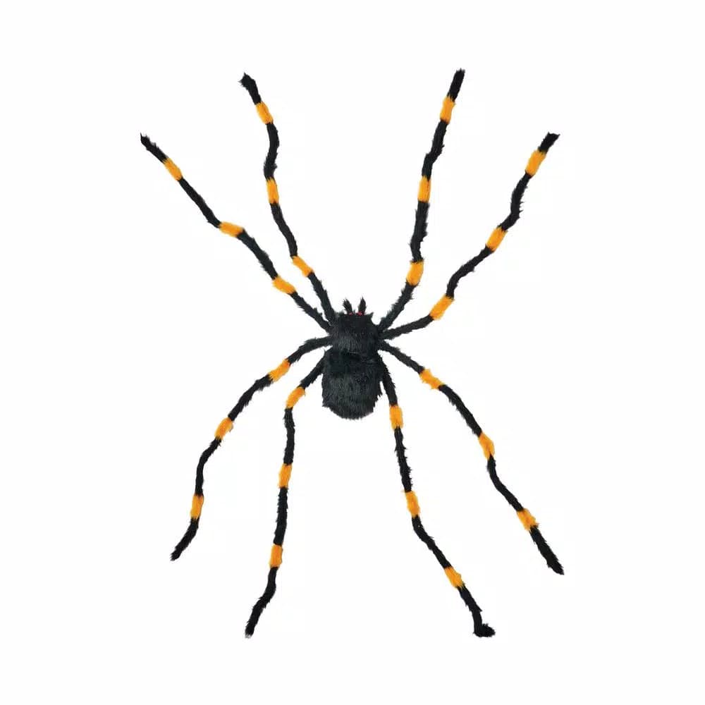 Unbranded 78 in. Giant Black and Orange Tarantula Halloween Yard Decoration