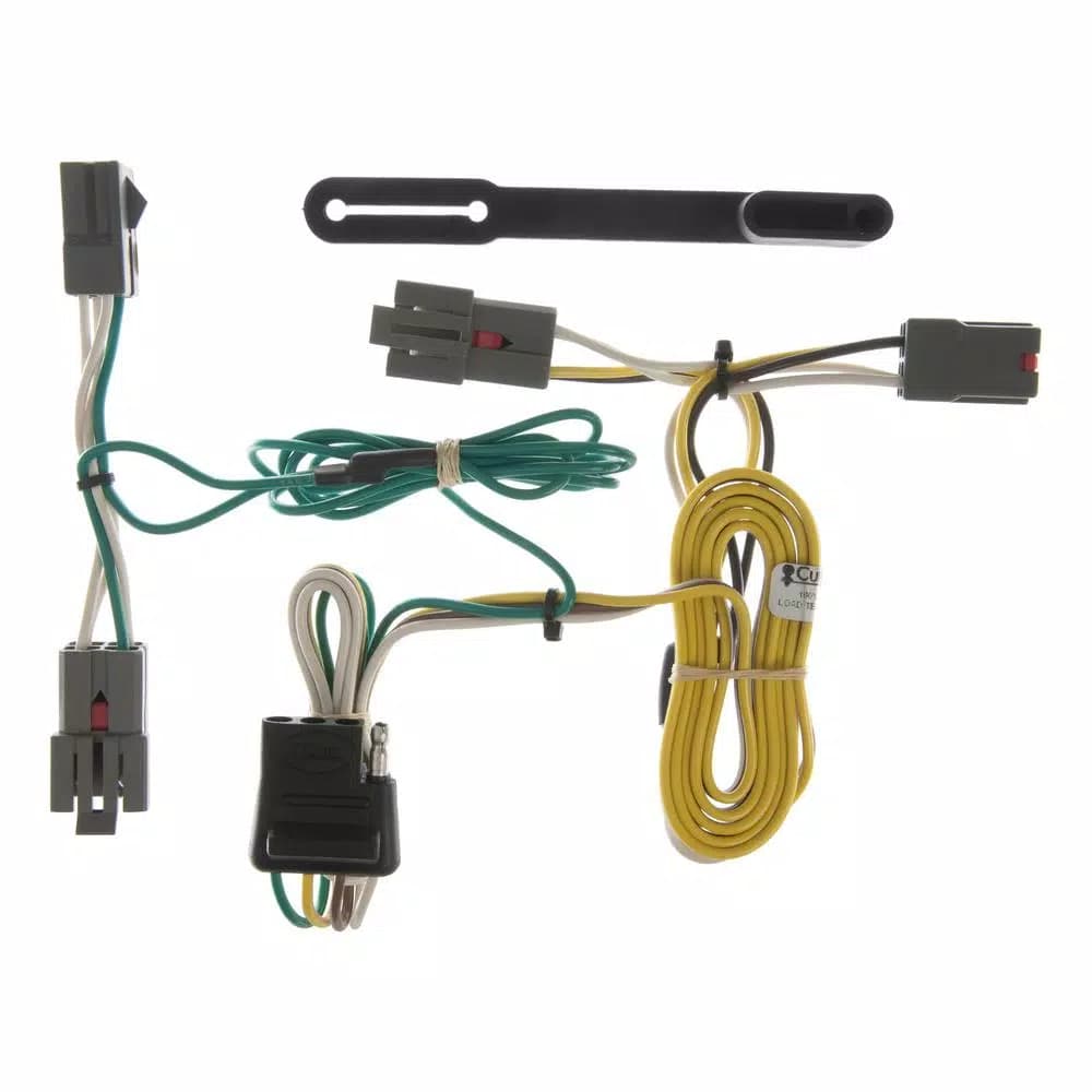 CURT Custom Vehicle-Trailer Wiring Harness, 4-Way Flat, Quick T-Connector for Crown Victoria, Mustang, Grand Marquis