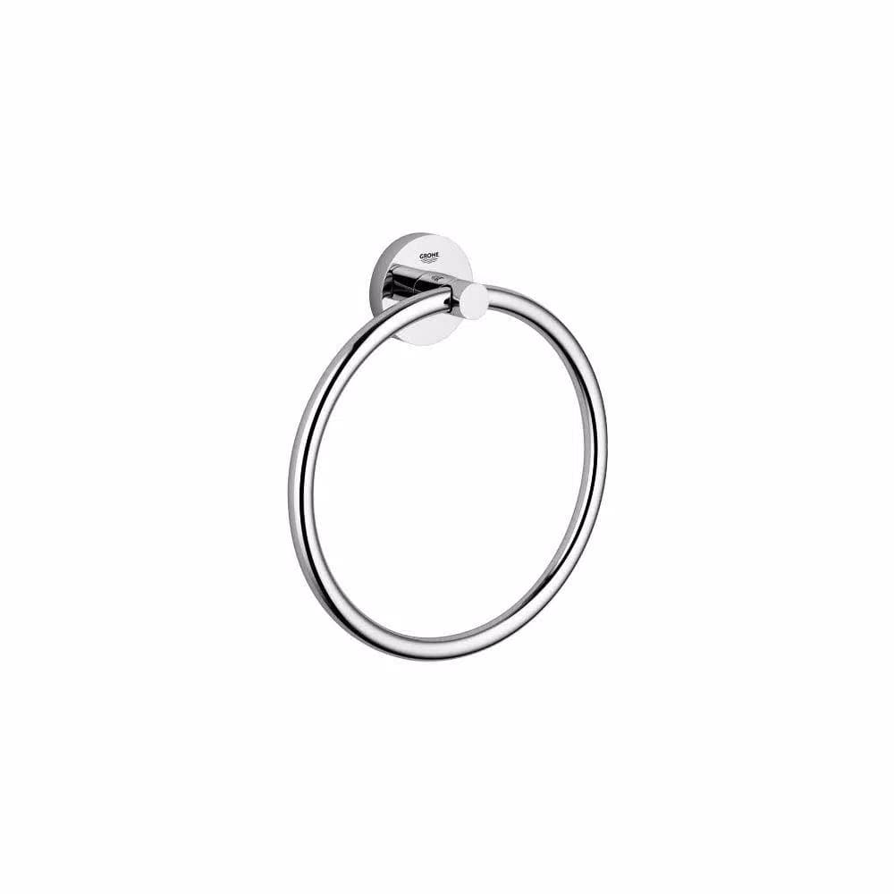 GROHE Essentials 8 in. Towel Ring in StarLight Chrome