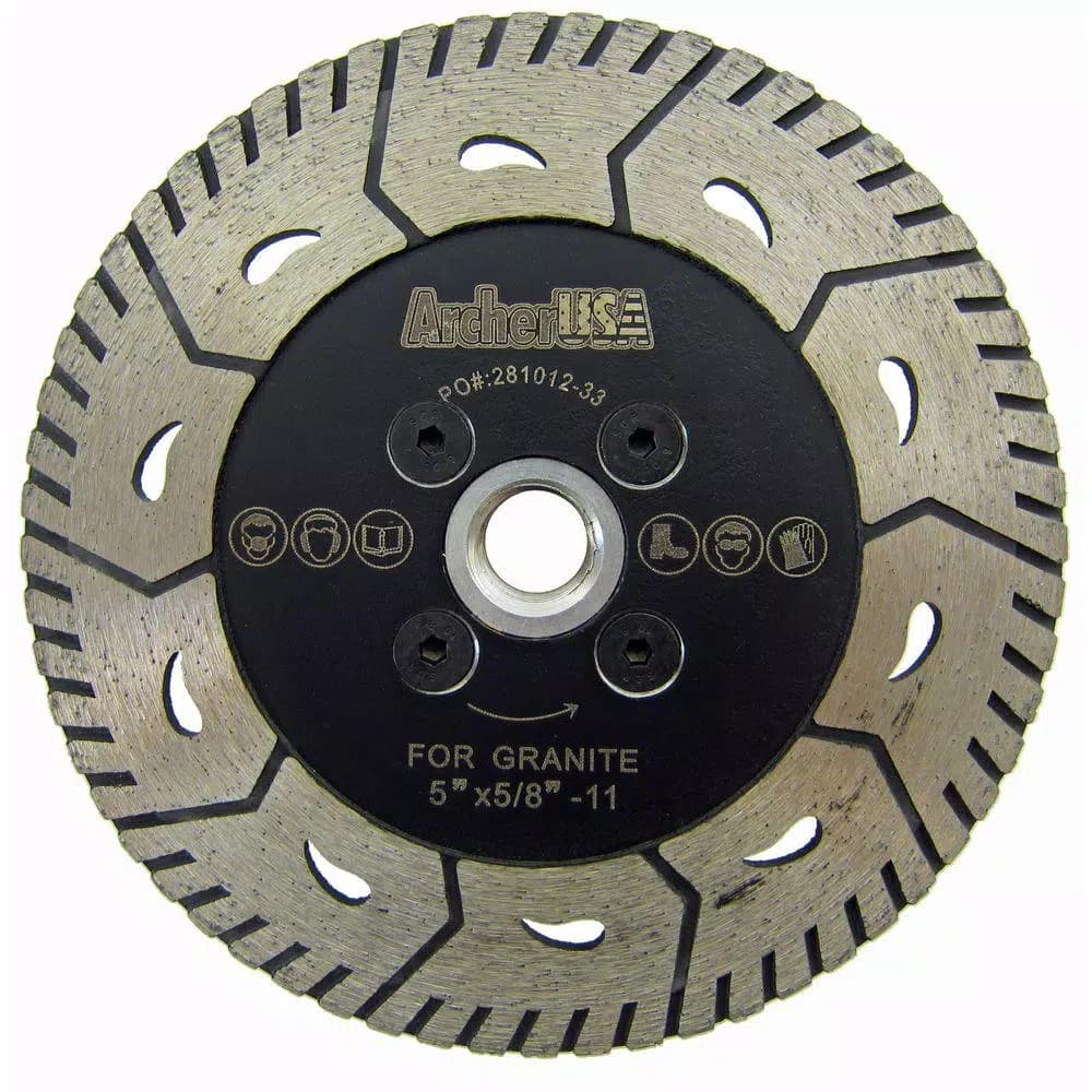 Archer USA 5 in. 2-in-1 Turbo Diamond Blade for Cutting and Grinding