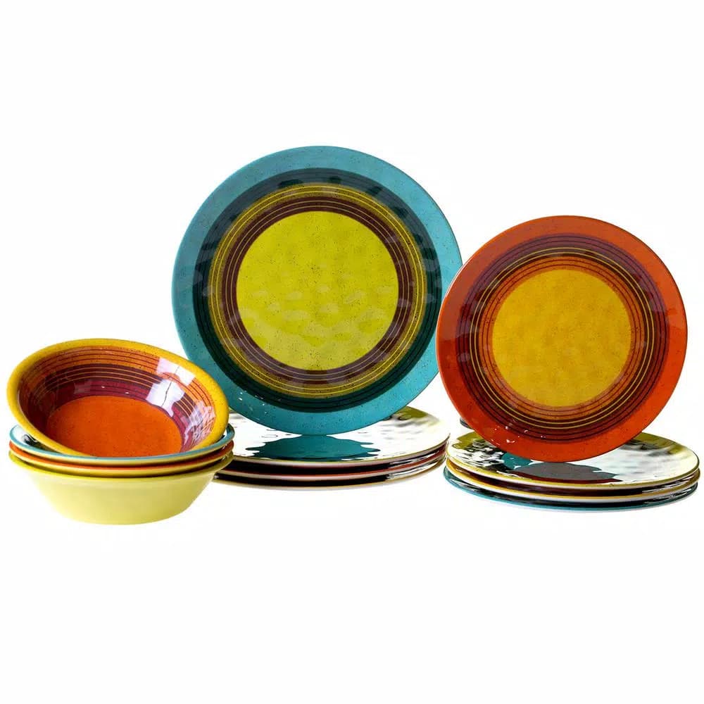 Certified International Sedona 12-Piece Melamine Dinnerware Set, Service for 4