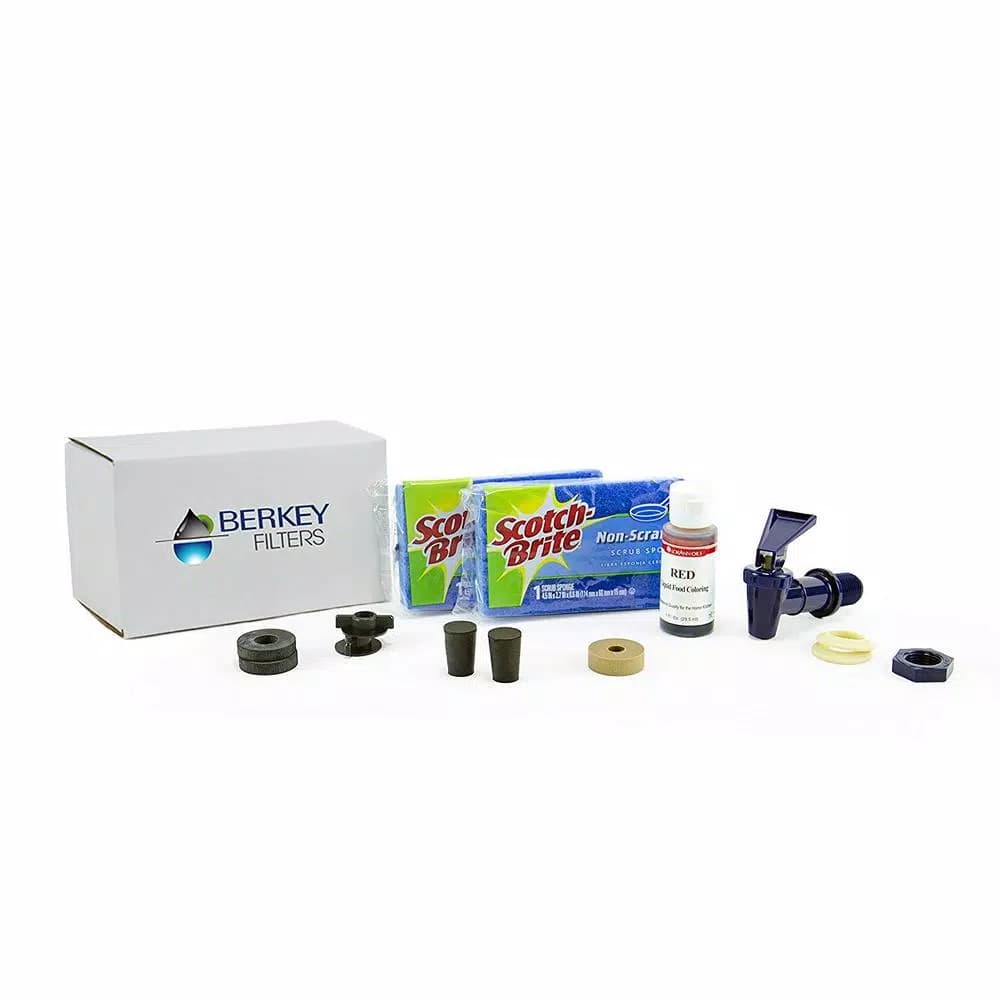 Berkey Light Maintenance Kit - Replacement Spigot, Filters Cleaning Pads & Troubleshooting Guide