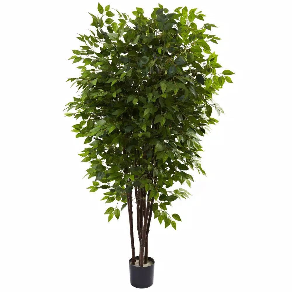 Nearly Natural 6.5 ft. Deluxe Ficus Artificial Tree with 2500+ Leaves