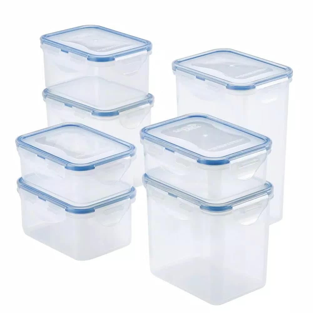 Lock & Lock Easy Essentials 14-Piece Food Storage Container Set, Airtight & Leakproof
