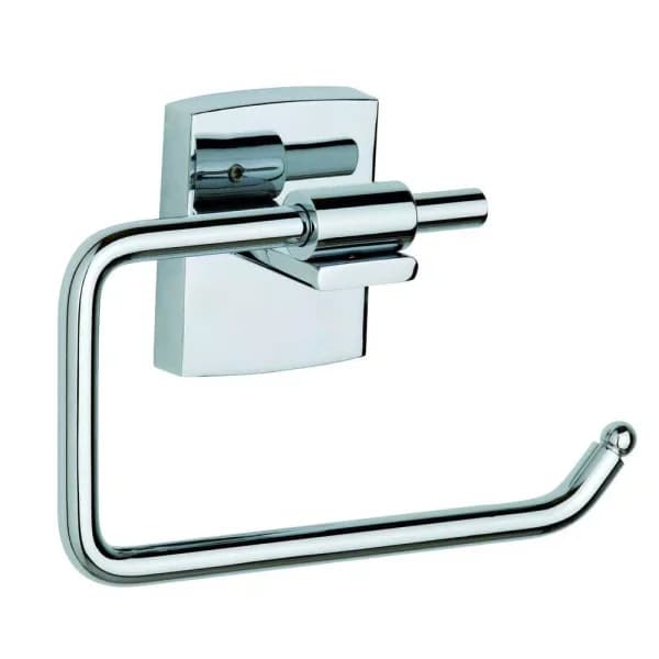 No Drilling Required Klaam Single Post Toilet Paper Holder - Modern Chrome Finish - No Drilling Required