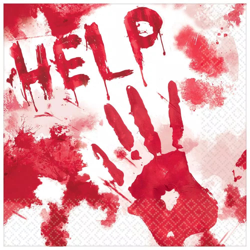 Amscan Halloween Blood Splattered 2-Ply Paper Lunch Napkins, 108 Count (3-Pack)