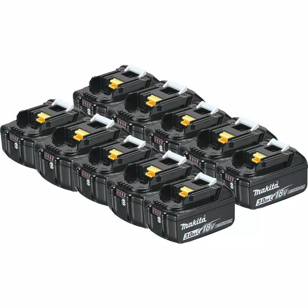 Makita 18V LXT Lithium-Ion 3.0 Ah Battery 10-Pack (BL1830B)
