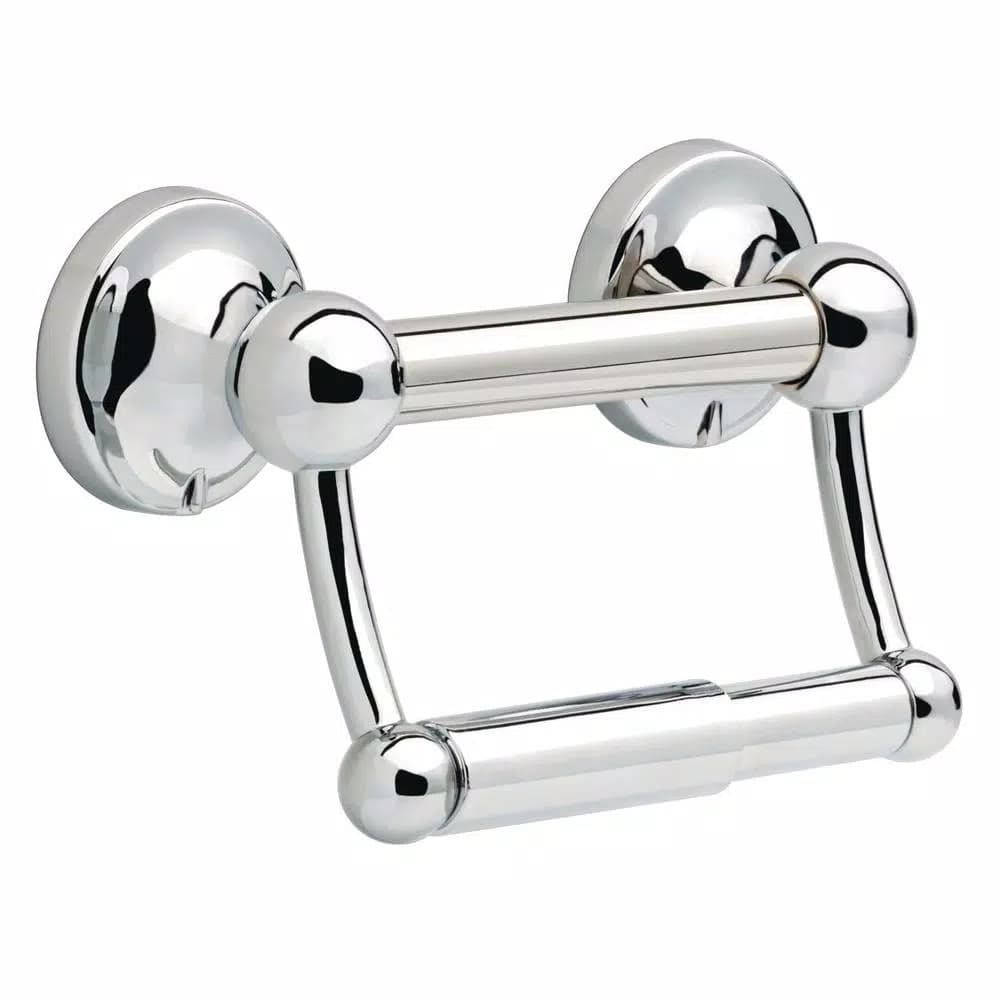 Delta Traditional Toilet Paper Holder with Assist Bar, Polished Chrome